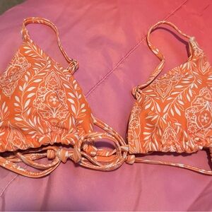 SHEIN Orange Bikini Top